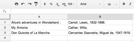 spreadsheet
